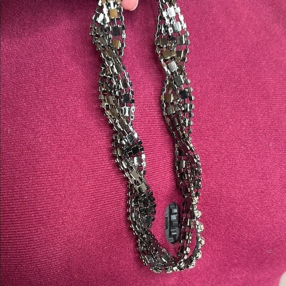 Zara rhinestone and black Necklace